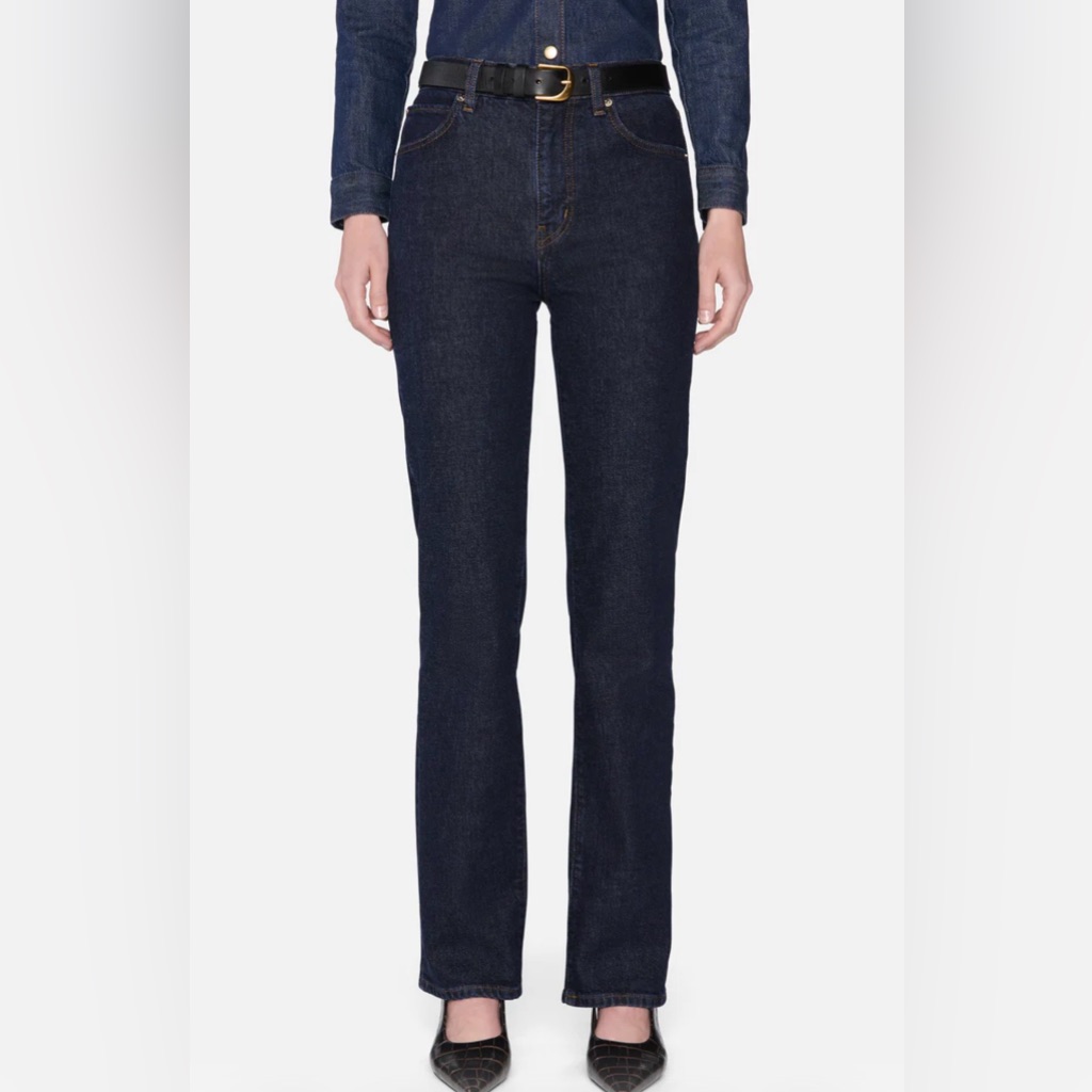 Frame Denim Straight Leg Jeans In Dark Indigo Wash